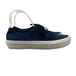Vans Denim Sneakers Womens 8 Blue Skateboard Shoes Low Top Lace Up Skate Shoe